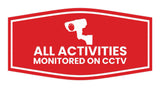 Fancy All Activities Monitored on CCTV Wall or Door Sign