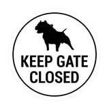 Signs ByLITA Circle Keep Gate Closed Dog Sign