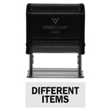 Black DIFFERENT ITEMS Self-Inking Office Rubber Stamp