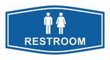 Blue Fancy Unisex Restroom Sign