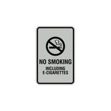 Signs ByLITA Portrait Round No Smoking Including E-Cigarettes Sign with Adhesive Tape, Mounts On Any Surface, Weather Resistant, Indoor/Outdoor Use