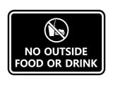 Signs ByLITA Classic Framed No outside food or drink Sign