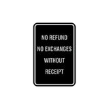 Portrait Round No Refund No Exchanges Without Receipt Sign