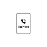 Portrait Round Telephone Sign With Adhesive Tape