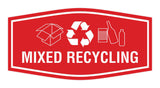 Fancy Mixed Recycling Wall or Door Sign
