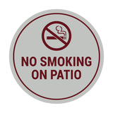 Signs ByLITA Circle No Smoking on Patio Sign
