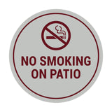 Signs ByLITA Circle No Smoking on Patio Sign