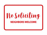 Signs ByLITA Classic Framed No Soliciting Neighbors Welcome Sign