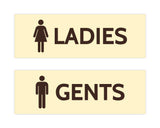 Signs ByLITA Basic Ladies and Gents Sign Set