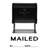 Black Mailed With By Date Line Self Inking Rubber Stamp