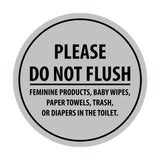 Signs ByLITA Circle Please Do Not Flush Etiquette Sign