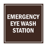 Square Emergency Eye Wash Station Sign with Adhesive Tape, Mounts On Any Surface, Weather Resistant