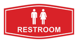 Red/White Fancy Unisex Restroom Sign