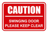 Signs ByLITA Classic Framed Caution Swinging Door Please Keep Clear Sign