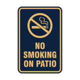 Portrait Round No Smoking On Patio Sign