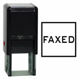 Black Square FAXED Self Inking Rubber Stamp