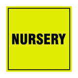 Square Nursery Sign with Adhesive Tape, Mounts On Any Surface, Weather Resistant