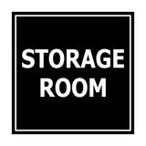 Black Signs ByLITA Square Storage Room Sign