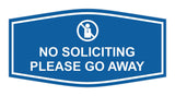 Fancy No Soliciting Please Go Away Wall or Door Sign
