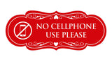 Signs ByLITA Designer No Cellphone Use please Sign