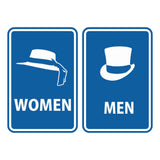 Portrait Round Men / Women Sign Set