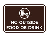 Signs ByLITA Classic Framed No outside food or drink Sign