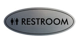 Signs ByLITA Oval Restroom Sign