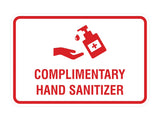 Classic Frame Complimentary Hand Sanitizer Sign