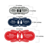 Designer Men to the Left, Because Women are Always Right, Restroom Wall or Door Sign