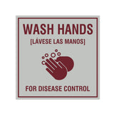 Signs ByLITA Square Wash Hands For Disease Control Sign
