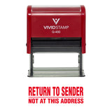 Red Return To Sender Not At This Address Self Inking Rubber Stamp