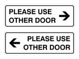 Signs ByLITA Standard Please Use Other Door Sign Set