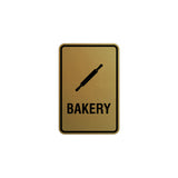 Signs ByLITA Portrait Round Bakery Sign with Adhesive Tape, Mounts On Any Surface, Weather Resistant, Indoor/Outdoor Use