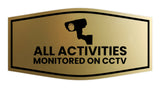 Fancy All Activities Monitored on CCTV Wall or Door Sign