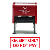 Receipt Only Do Not Pay Self Inking Rubber Stamp