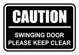 Signs ByLITA Classic Framed Caution Swinging Door Please Keep Clear Sign
