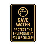 Portrait Round Save Water Protect The Environment For Our Children
