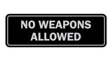 Standard No Weapons Allowed Sign