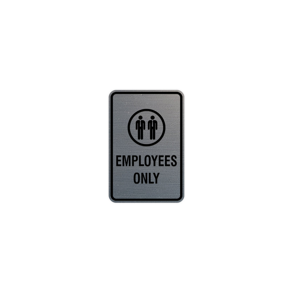 Signs ByLITA Portrait Round Employees Only Sign