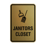 Signs ByLITA Portrait Round Janitors Closet Sign with Adhesive Tape, Mounts On Any Surface, Weather Resistant, Indoor/Outdoor Use
