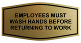 Signs ByLITA Fancy Employees Must Wash Hands Before Returning to Work Sign