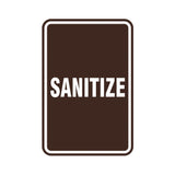 Portrait Round Sanitize Sign