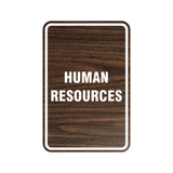 Portrait Round Human Resources Sign