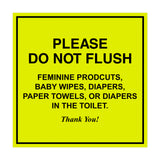 Signs ByLITA Square please do not flush etiquette Sign