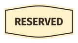 Signs ByLITA Fancy Reserved Sign with Adhesive Tape, Mounts On Any Surface, Weather Resistant, Indoor/Outdoor Use