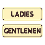 Basic LADIES GENTLEMEN Restroom Sign (2-Pack)