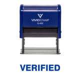 Blue Verified Self Inking Rubber Stamp