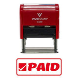 Paid W/Border Office Self-Inking Office Rubber Stamp