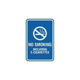 Signs ByLITA Portrait Round No Smoking Including E-Cigarettes Sign with Adhesive Tape, Mounts On Any Surface, Weather Resistant, Indoor/Outdoor Use