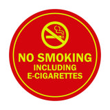 Signs ByLITA Circle No Smoking Including E-Cigarettes Sign